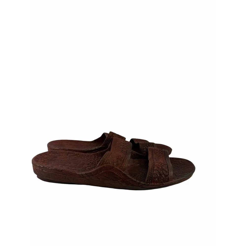 Brown Plastic Slides Women's 11
